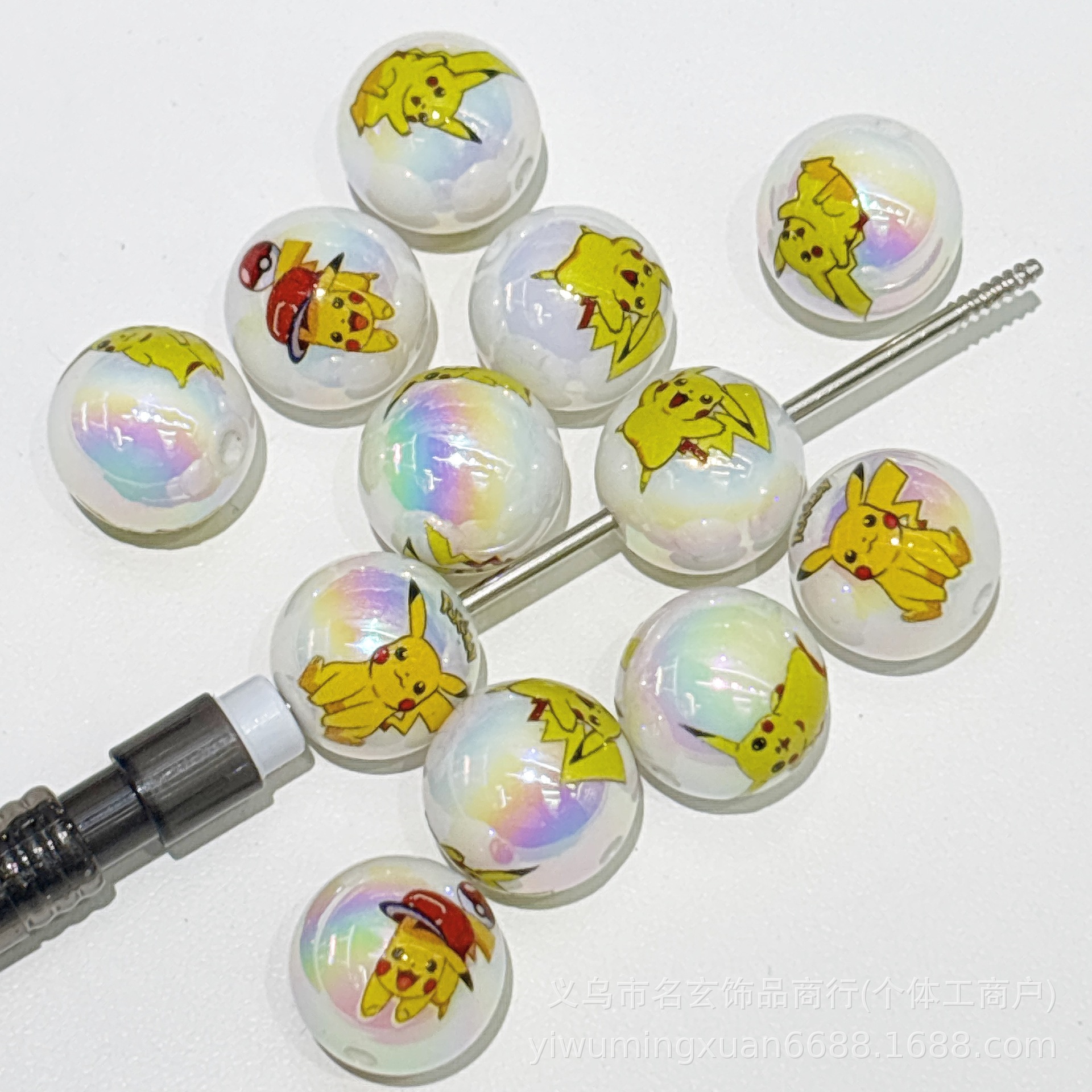 Phone Accessories Chain - 50pcs for Pokemon through-hole beaded DIY