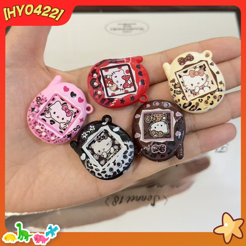 Phone Accessories Chain - Acrylic Cute Kt Cat Leopard Print