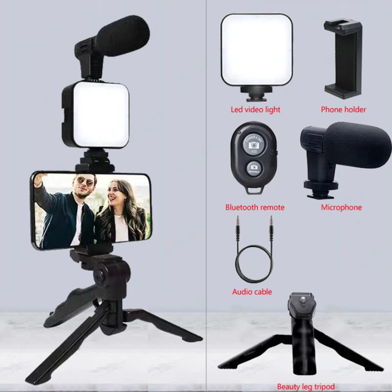 Youtube Phone Accessories - Smartphone Vlogging Kit With Tripod Phone