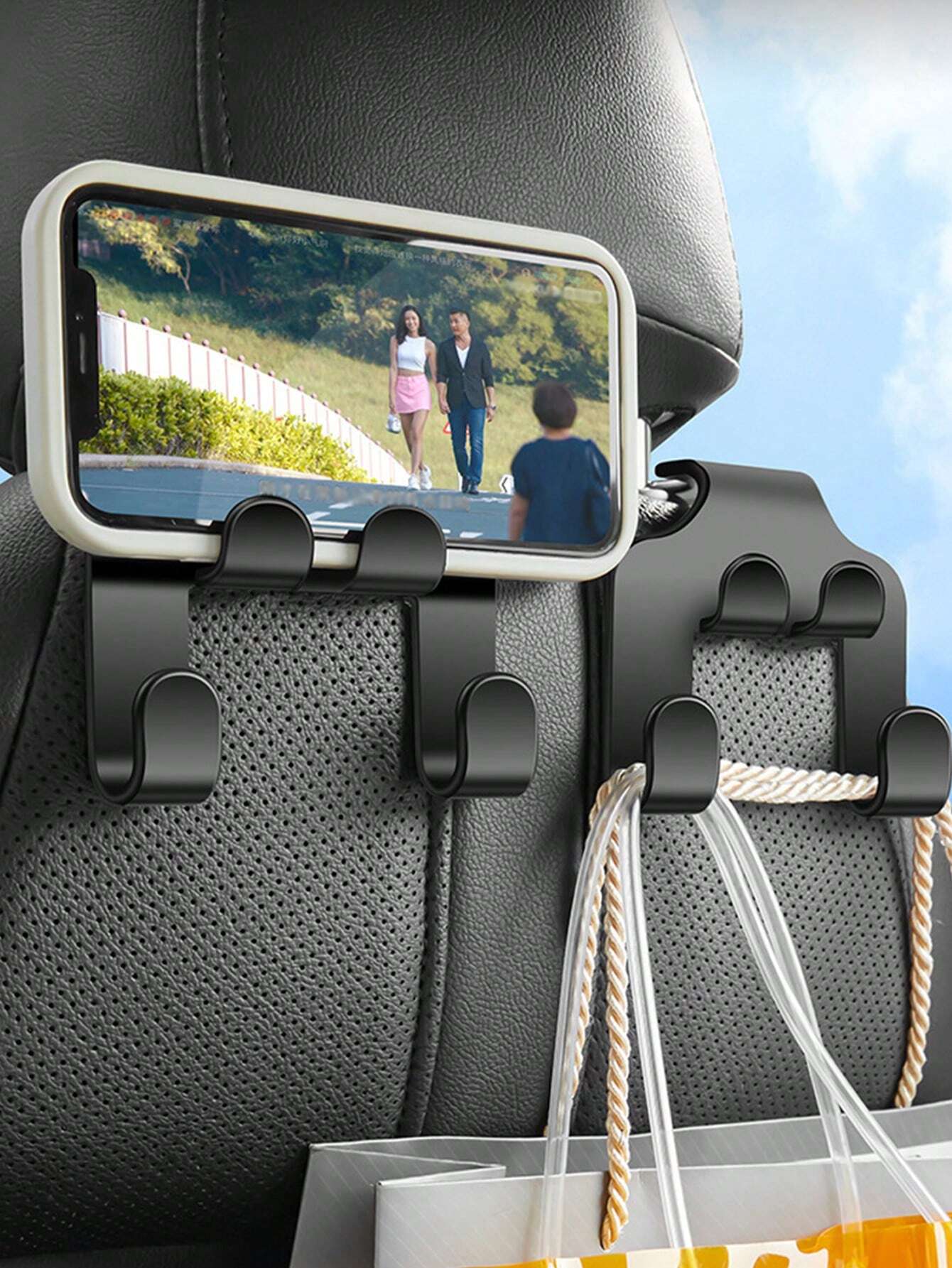 Phone Accessories Hanger - Universal Auto Seat Headrest Hook Storage