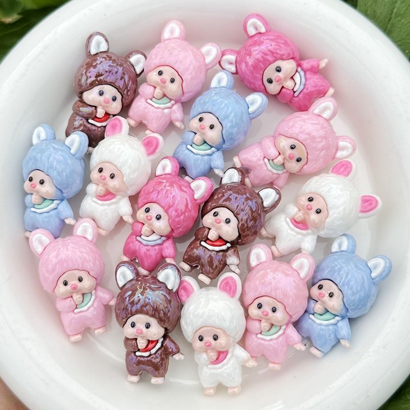 Phone Accessories Chain - Cartoon standing figure Monchichi silicone cute