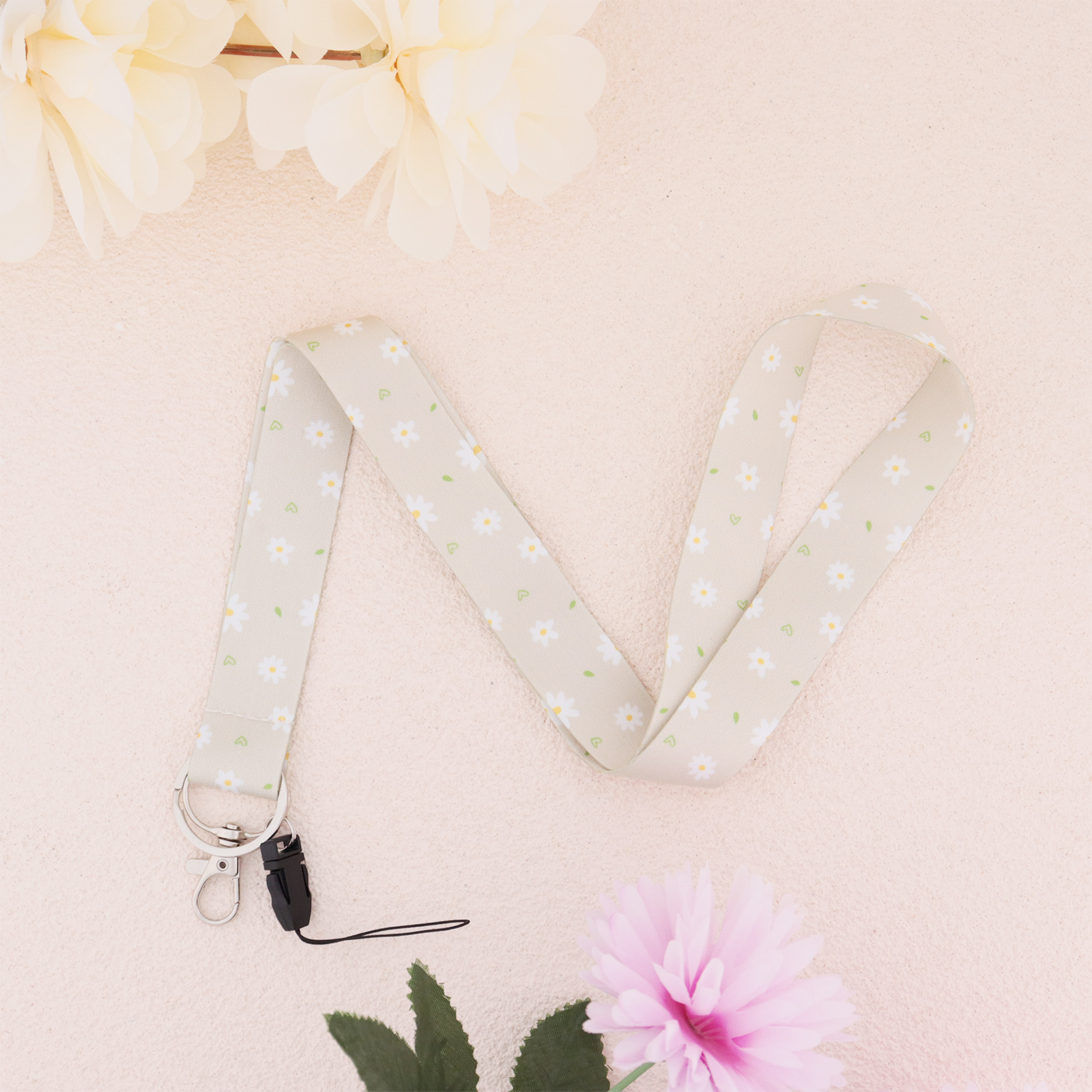 Phone Accessories Names - Cute Yellow Daisy Teacher Lanyard for