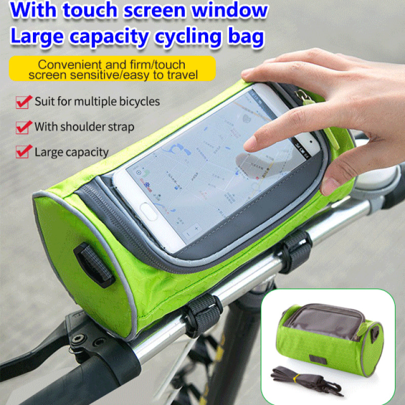 Large Bicycle Bags Handlebar F - Youtube Phone Accessories ulasan dan harga