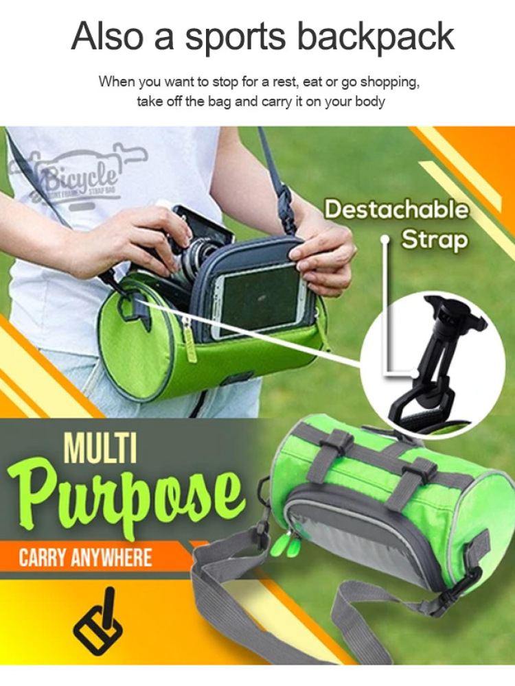 Large Bicycle Bags Handlebar F - Youtube Phone Accessories ulasan dan harga