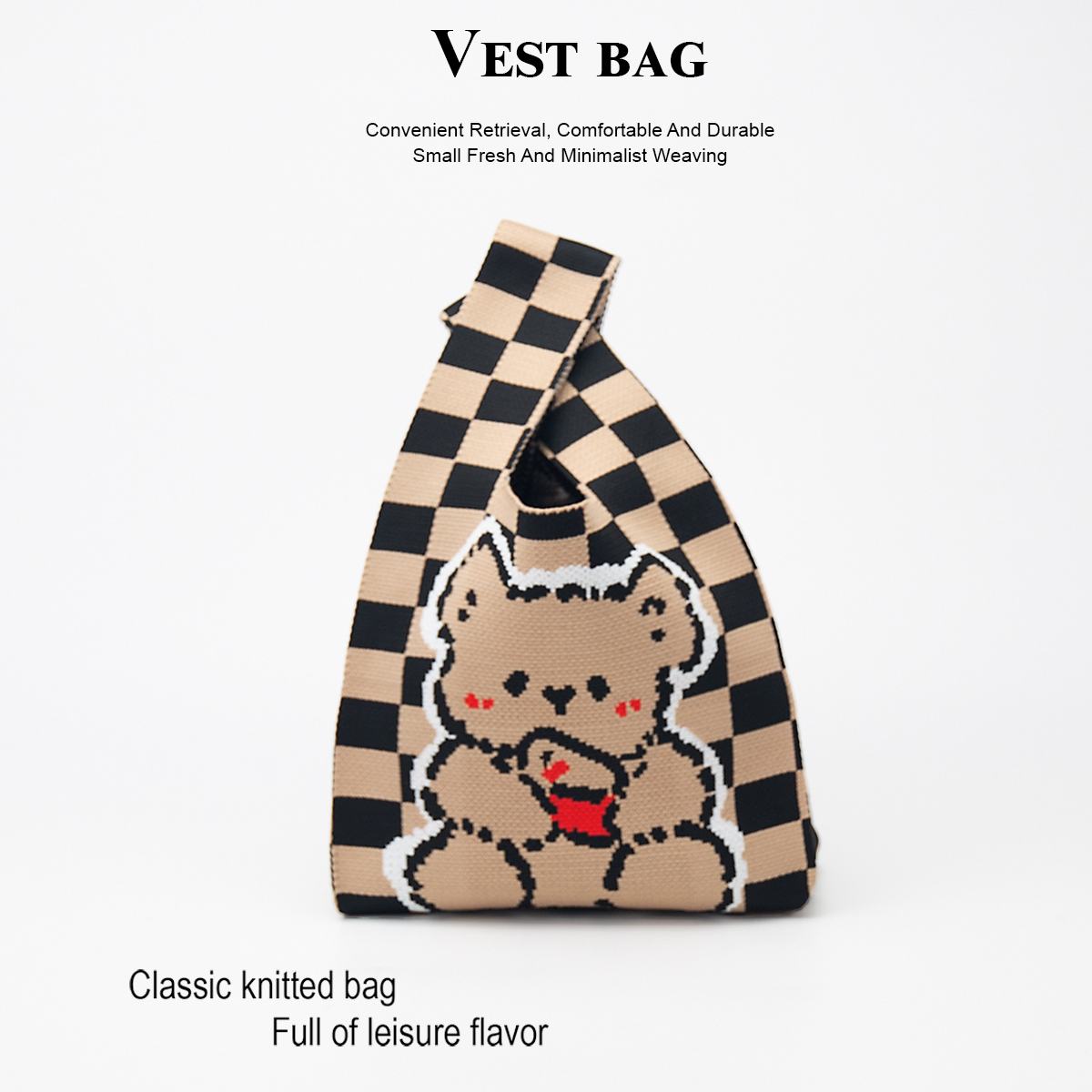 Cute Knitted Handbag for Girls - Phone Accessories Design ulasan dan harga