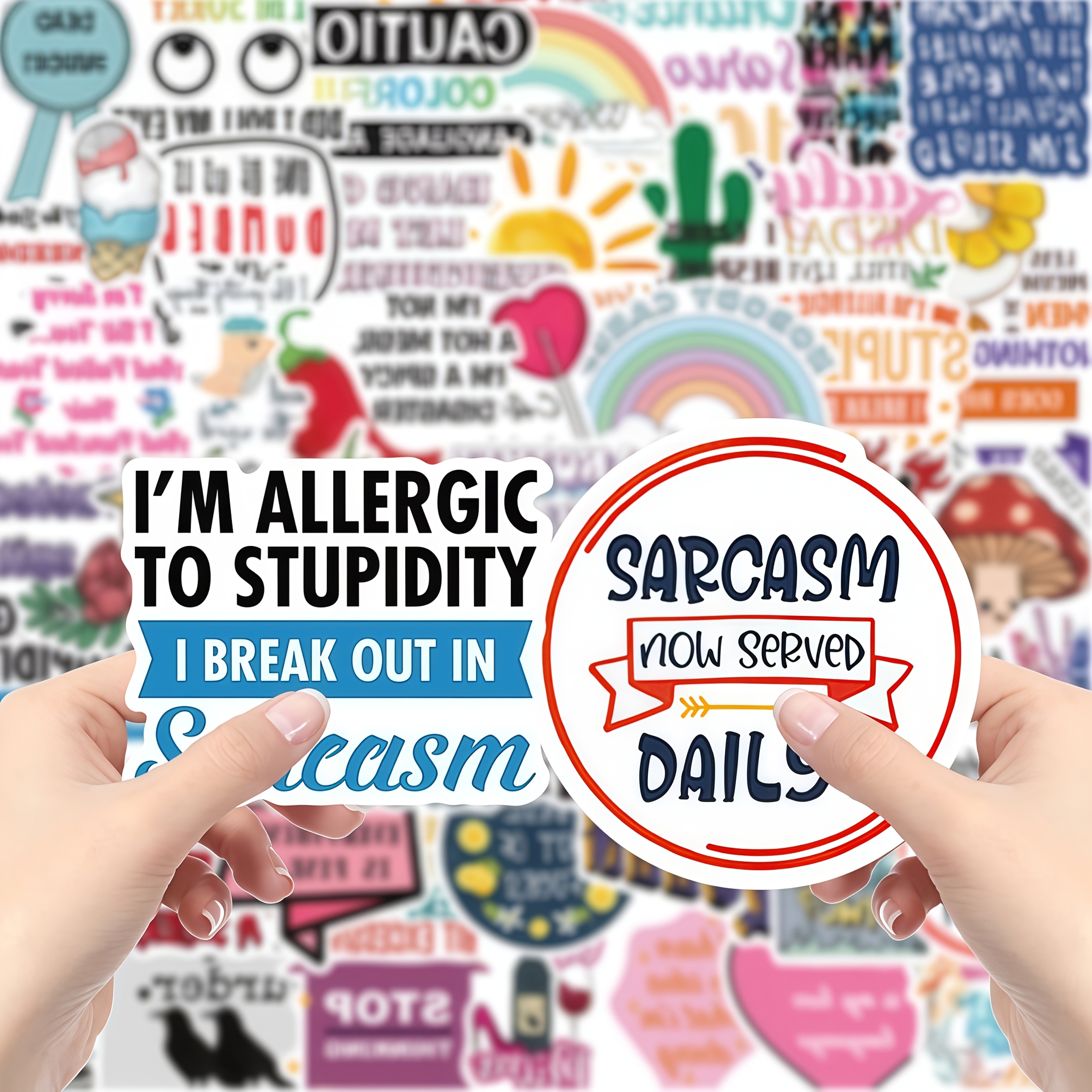 50 piece sticker set with sati - Phone Accessories Design ulasan dan harga