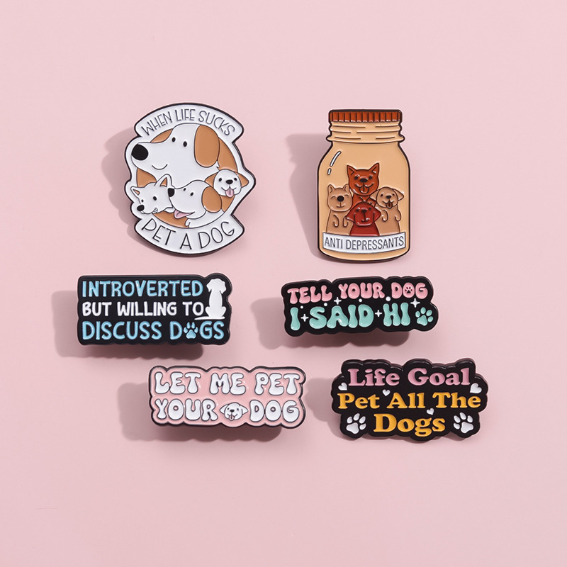 Creative Letter Dog Enamel Bro - Phone Accessories Names ulasan dan harga