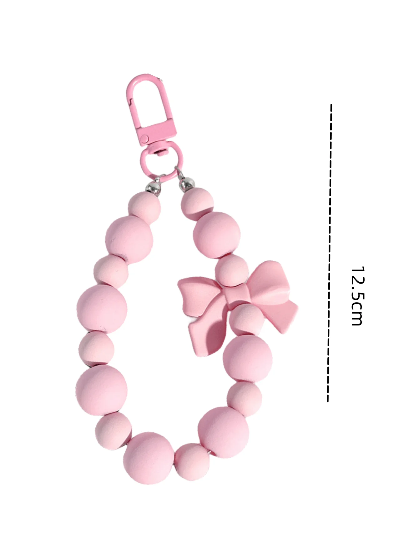 1pc Pink Pearl Bow Keychain Mo - Phone Accessories For Teens ulasan dan harga