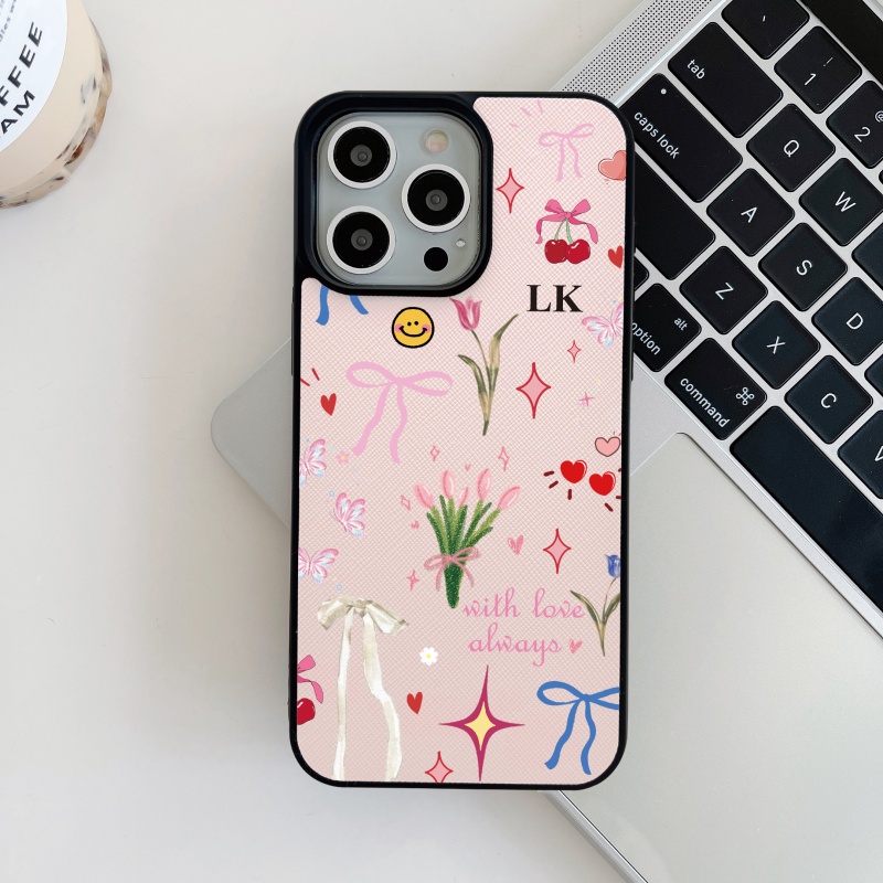 Custom Name Initials Blossom F - Phone Accessories Names ulasan dan harga