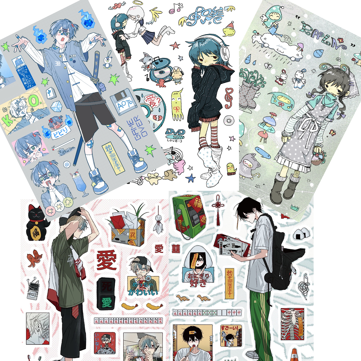 Anime Inspired Sticker Cute Ca - Phone Accessories For Teens ulasan dan harga