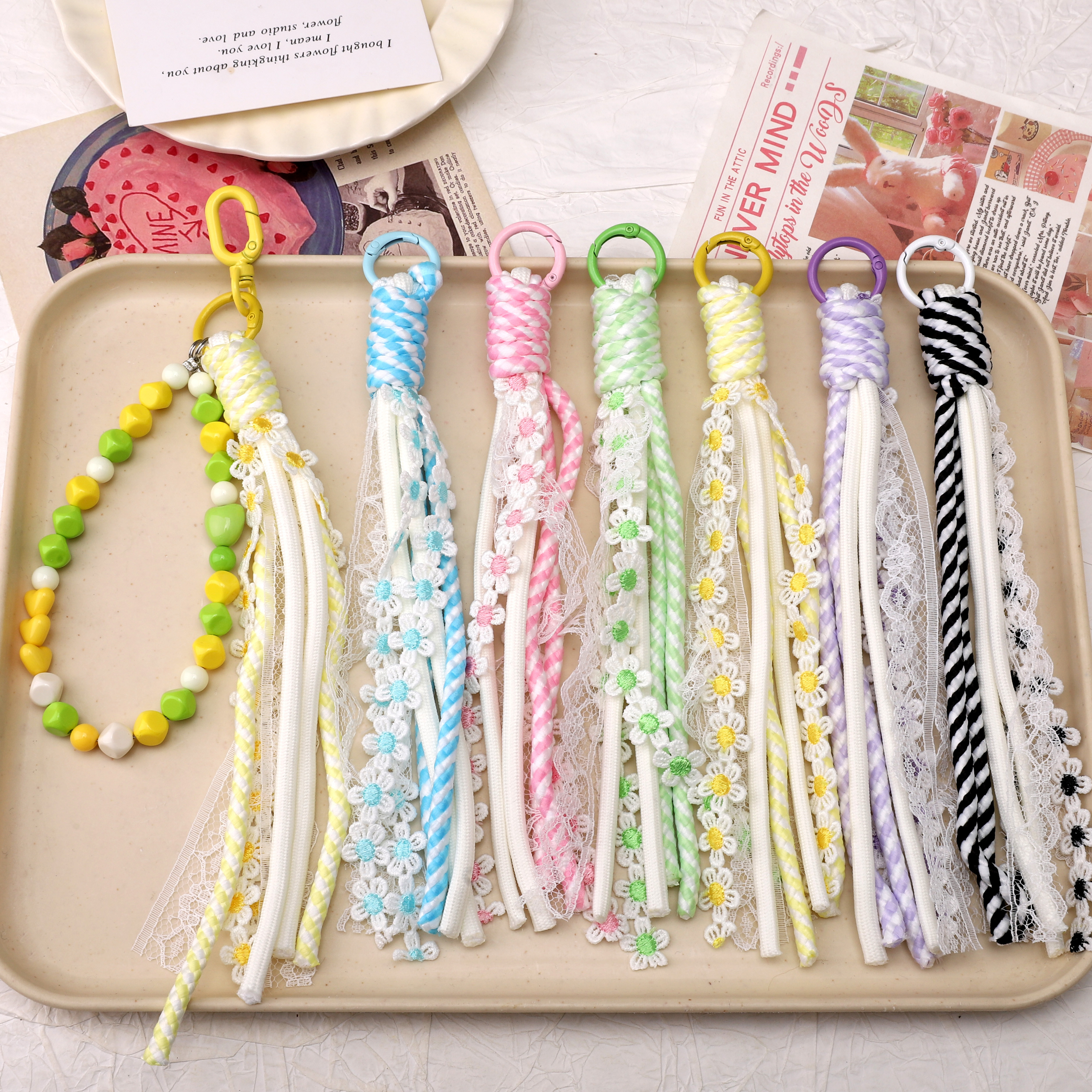 1pc Alloy Keyrings And Polyest - Phone Accessories Chain ulasan dan harga