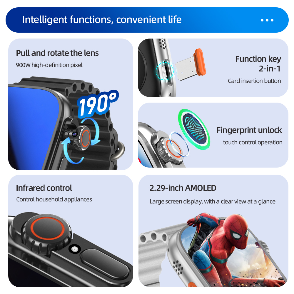 DW200 Smartwatch Men WIFI Touc - Sim Card Tool ulasan dan harga