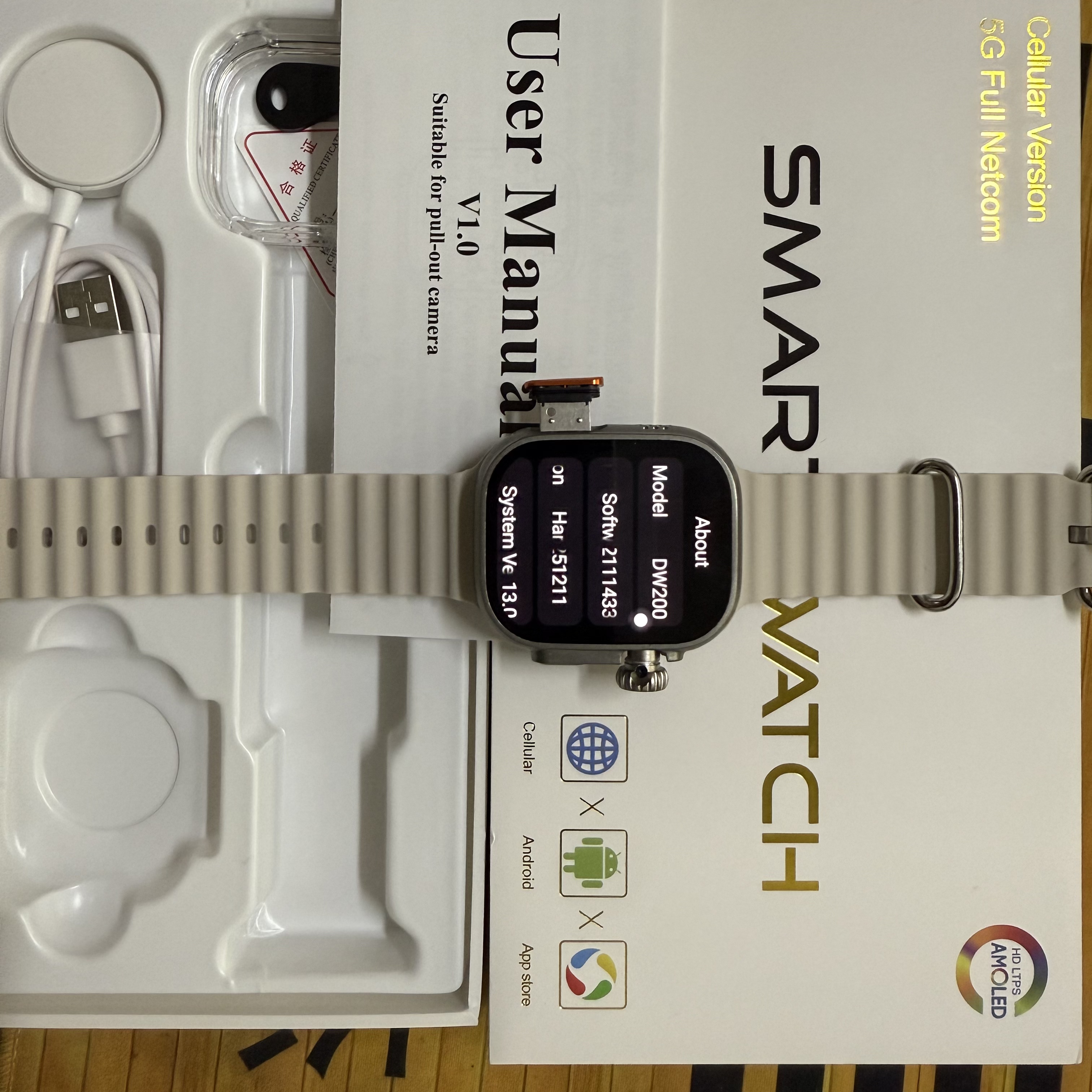 DW200 Smartwatch Men WIFI Touc - Sim Card Tool ulasan dan harga