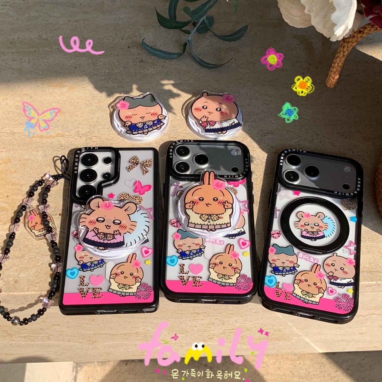 Cute Usagi Hachiware Acrylic P - Phone Accessories Chain ulasan dan harga