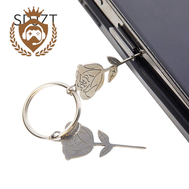2Pcs/Set Rose Shape Stainless  - Sim Card Tool ulasan dan harga