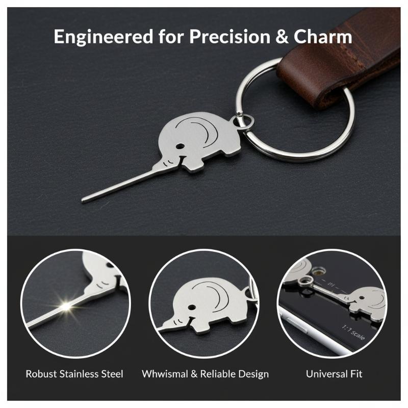 Cute Elephant Shaped Keychain  - Sim Card Tool ulasan dan harga