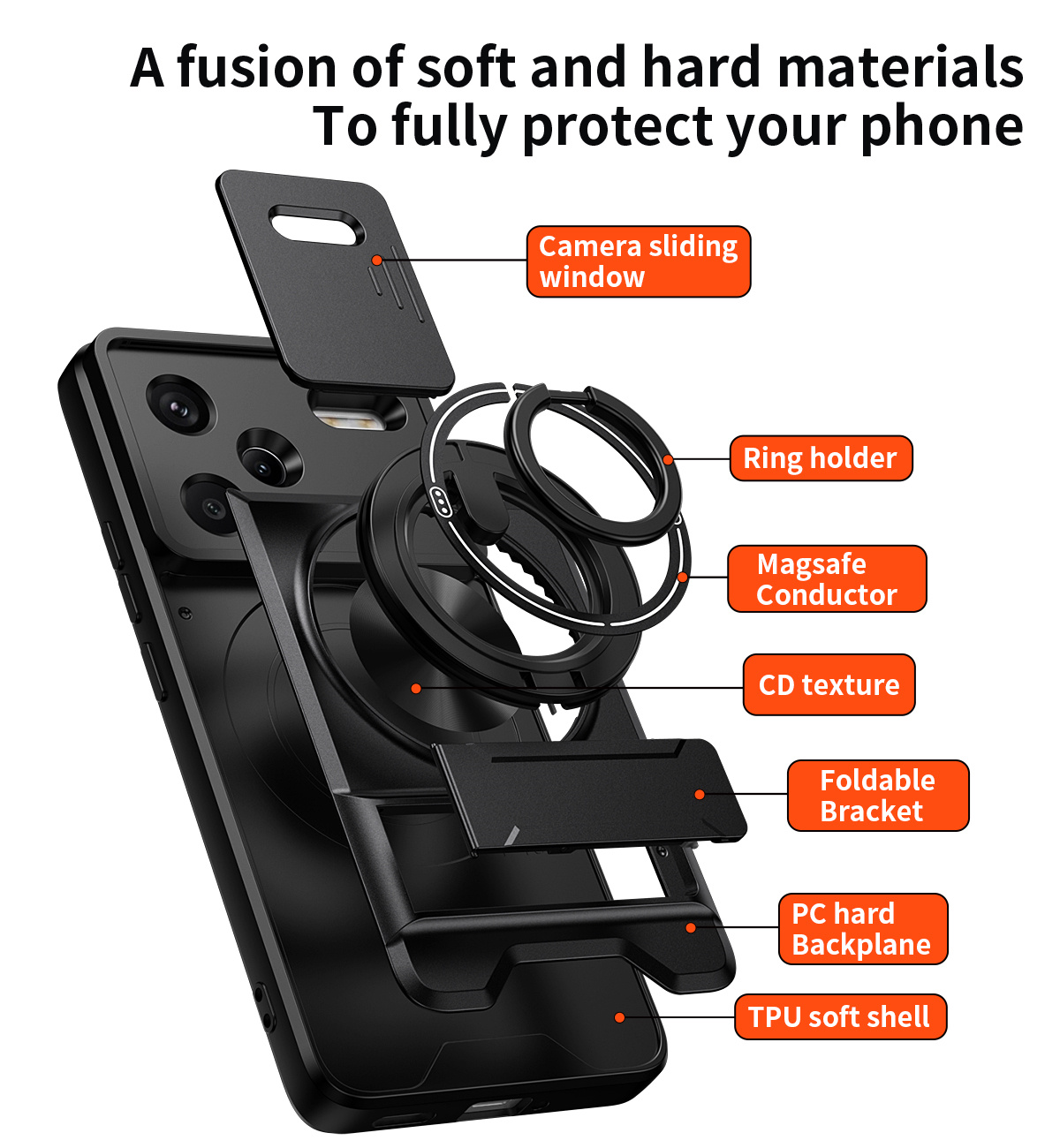 Lens Slide Camera Phone Case f - Phone Accessories Holder Car ulasan dan harga