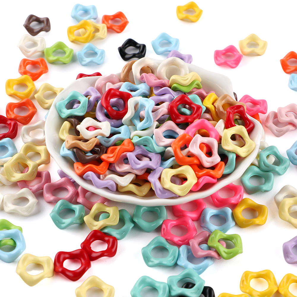 25Pcs15MM Wavy Big Hole Stack  - Phone Accessories Chain ulasan dan harga